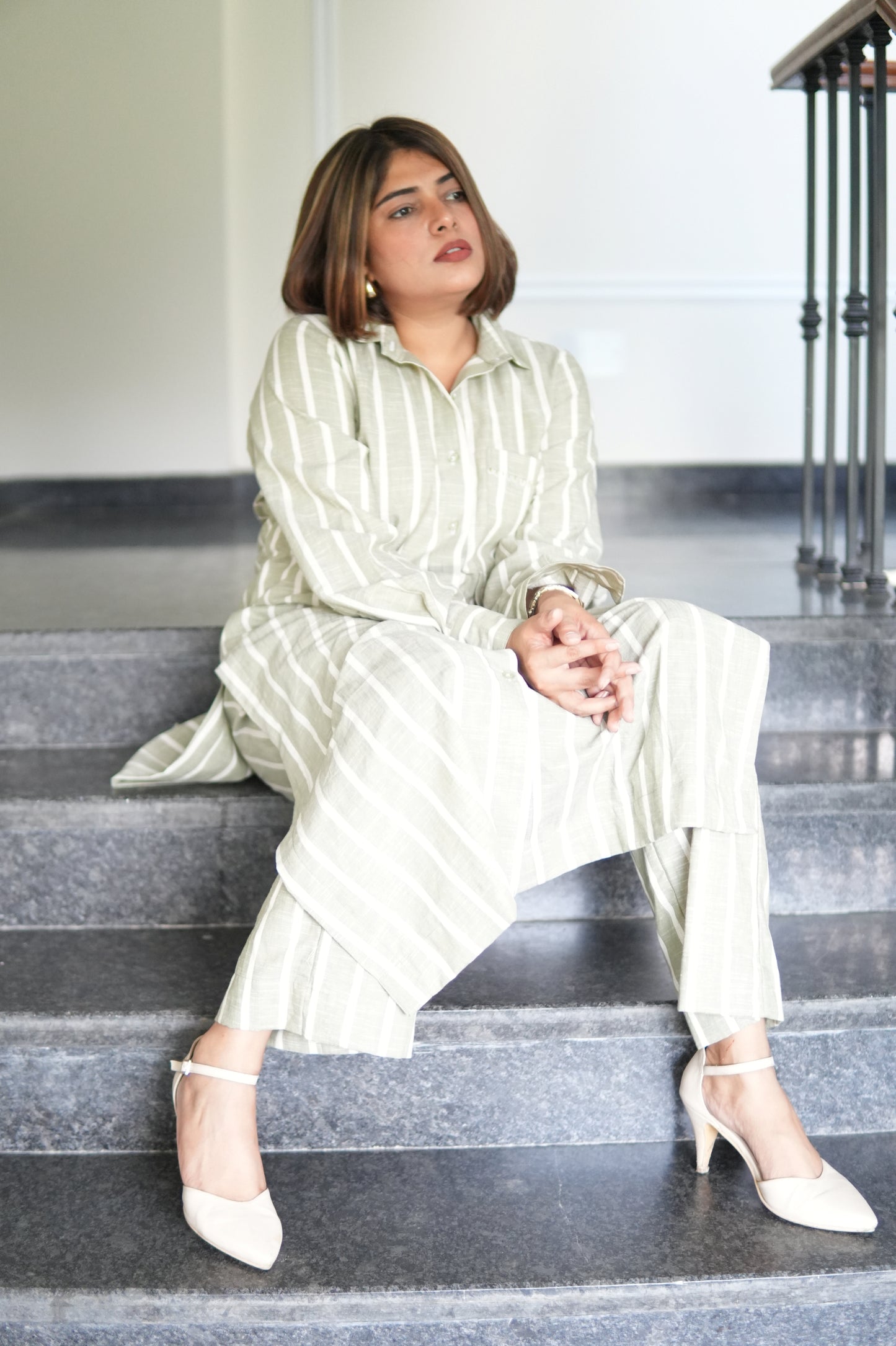 NAZM LINEN LONG SLEEVES KURTA AND PANTS