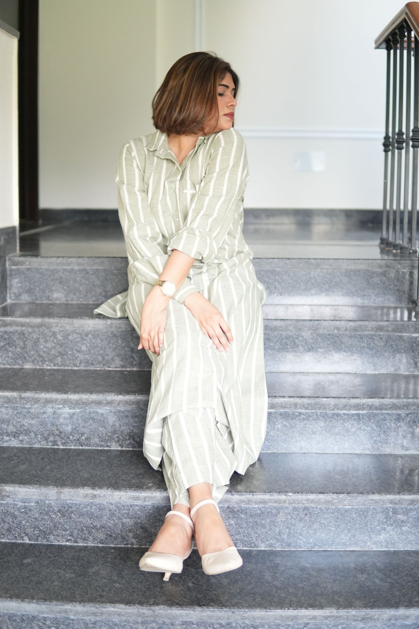 NAZM LINEN LONG SLEEVES KURTA AND PANTS