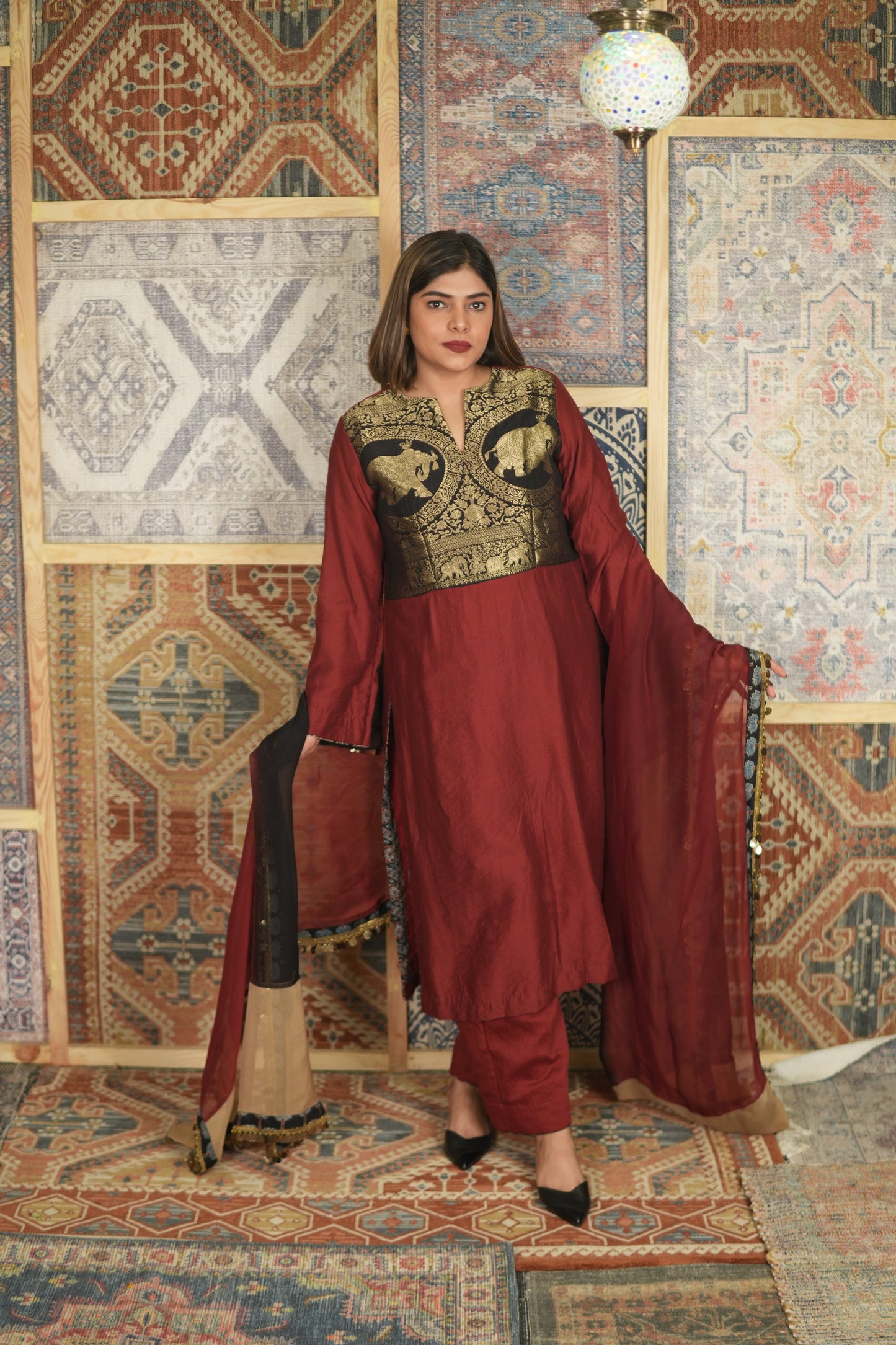 GULAAB-BAAGH CHANDERI COTTON KURTA SET