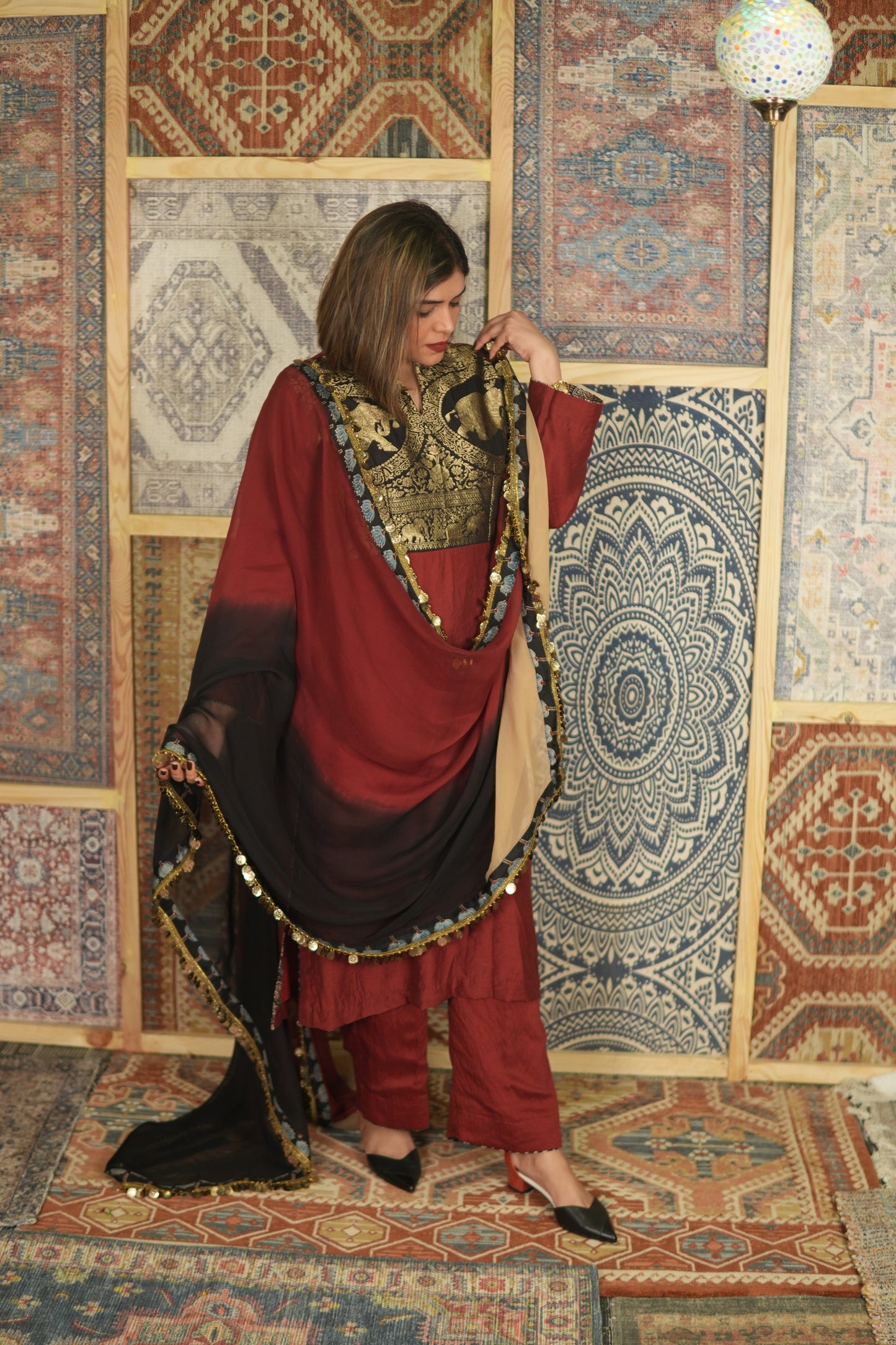 GULAAB-BAAGH CHANDERI COTTON KURTA SET