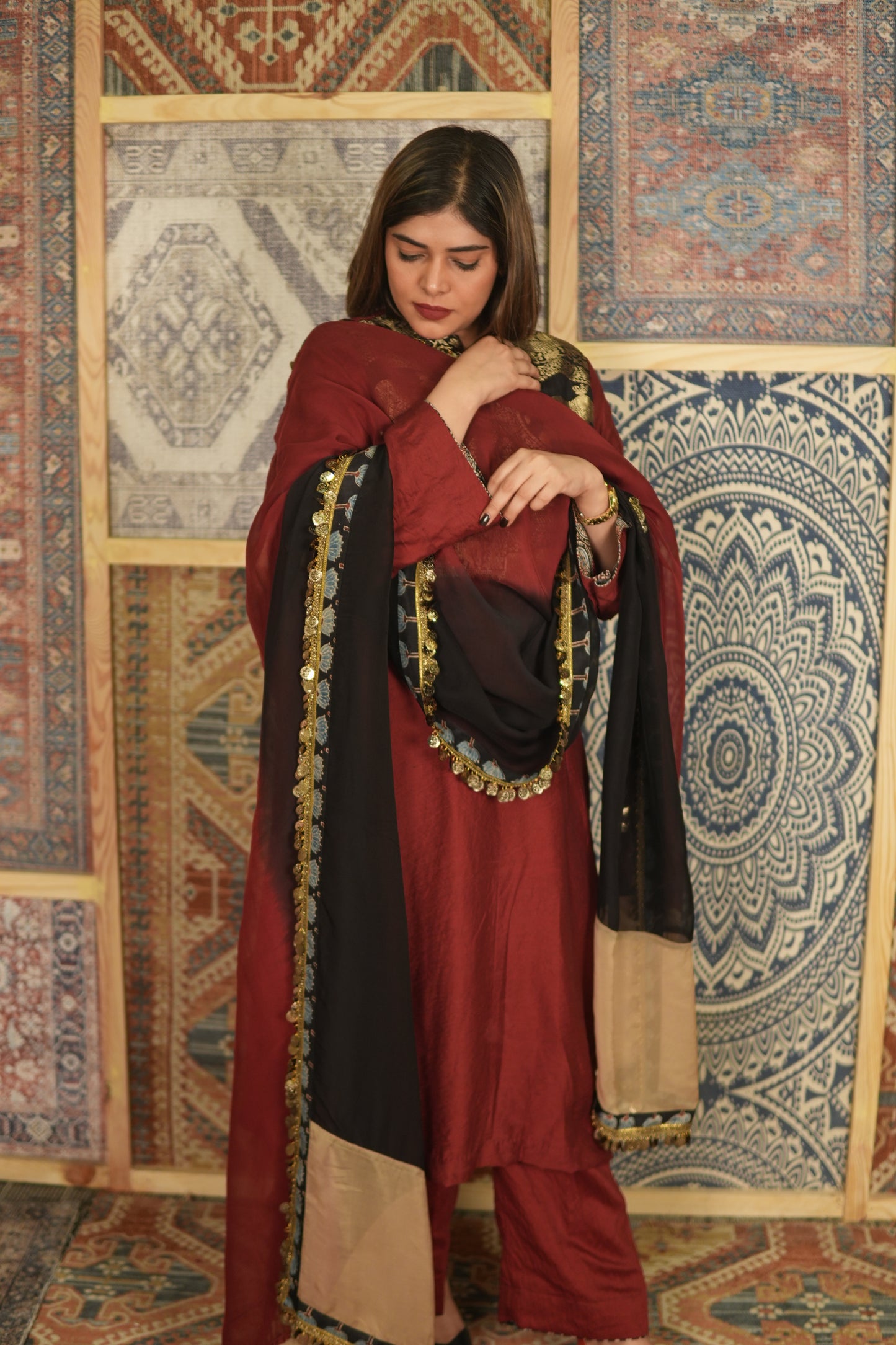 GULAAB-BAAGH CHANDERI COTTON KURTA SET