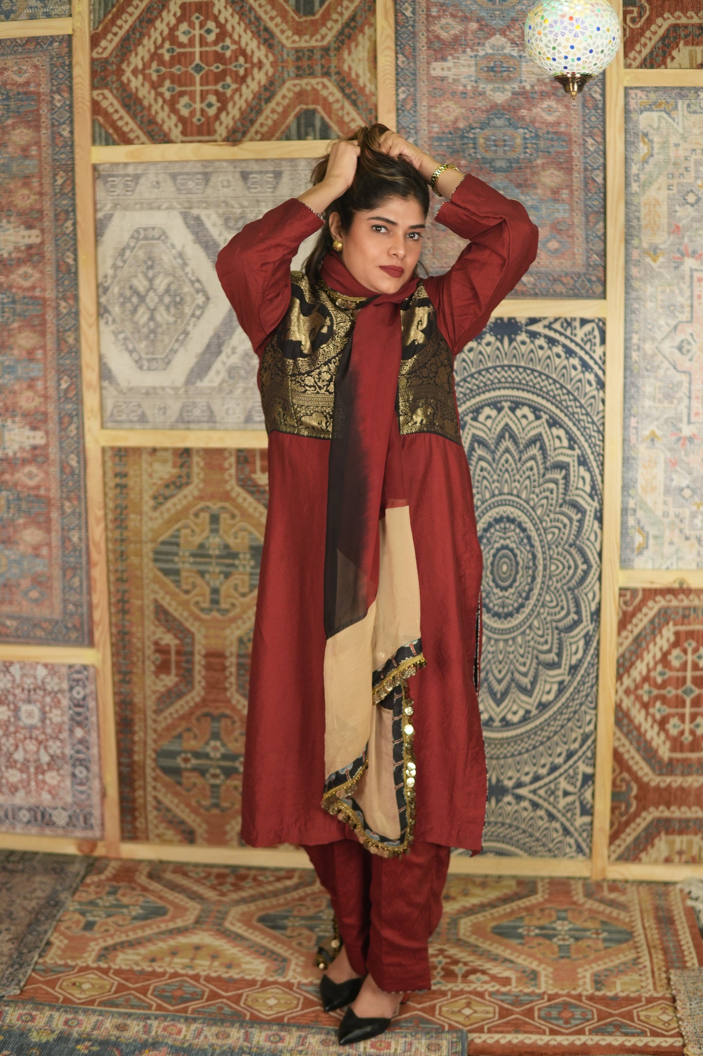 GULAAB-BAAGH CHANDERI COTTON KURTA SET