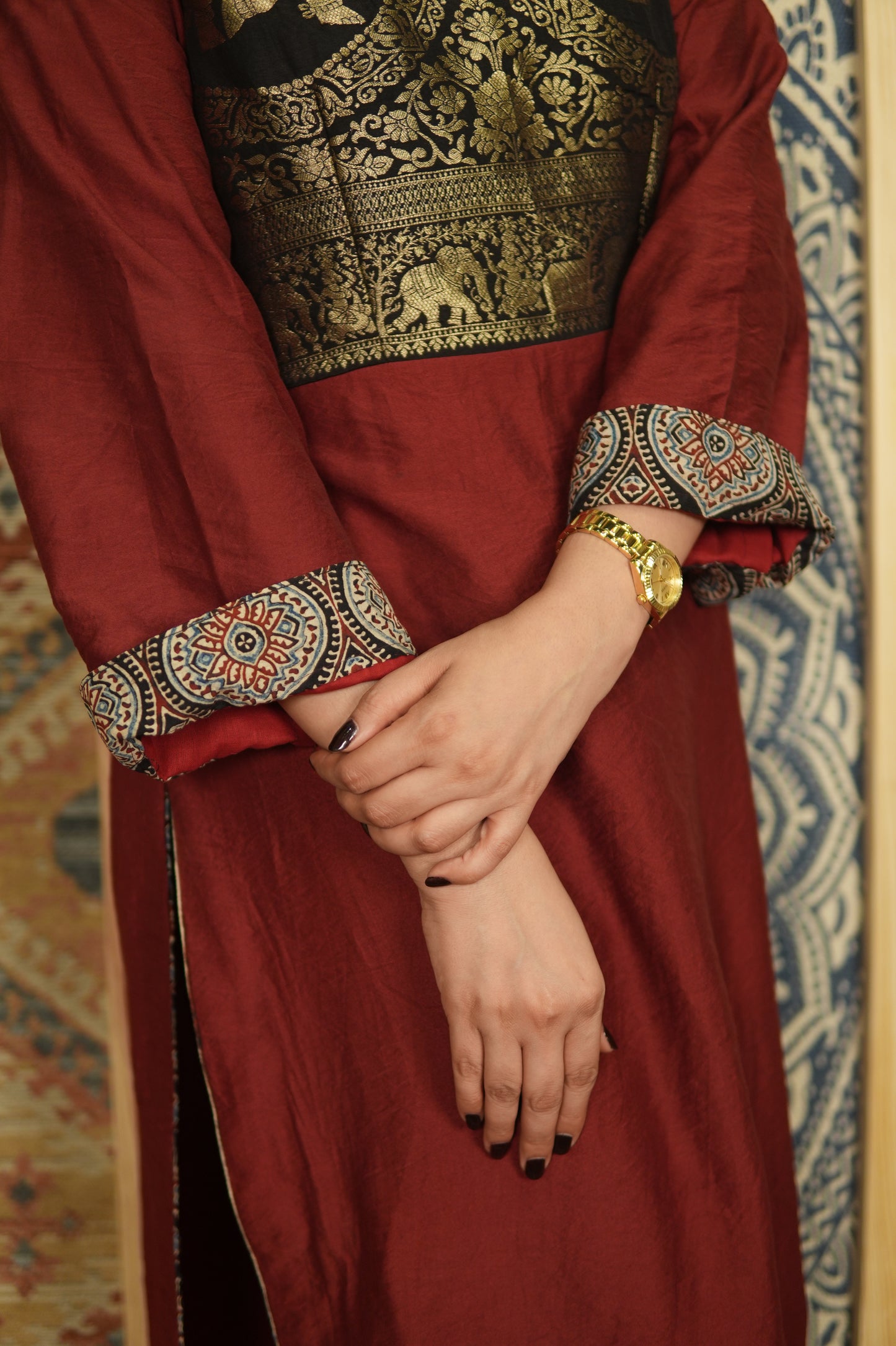 GULAAB-BAAGH CHANDERI COTTON KURTA SET