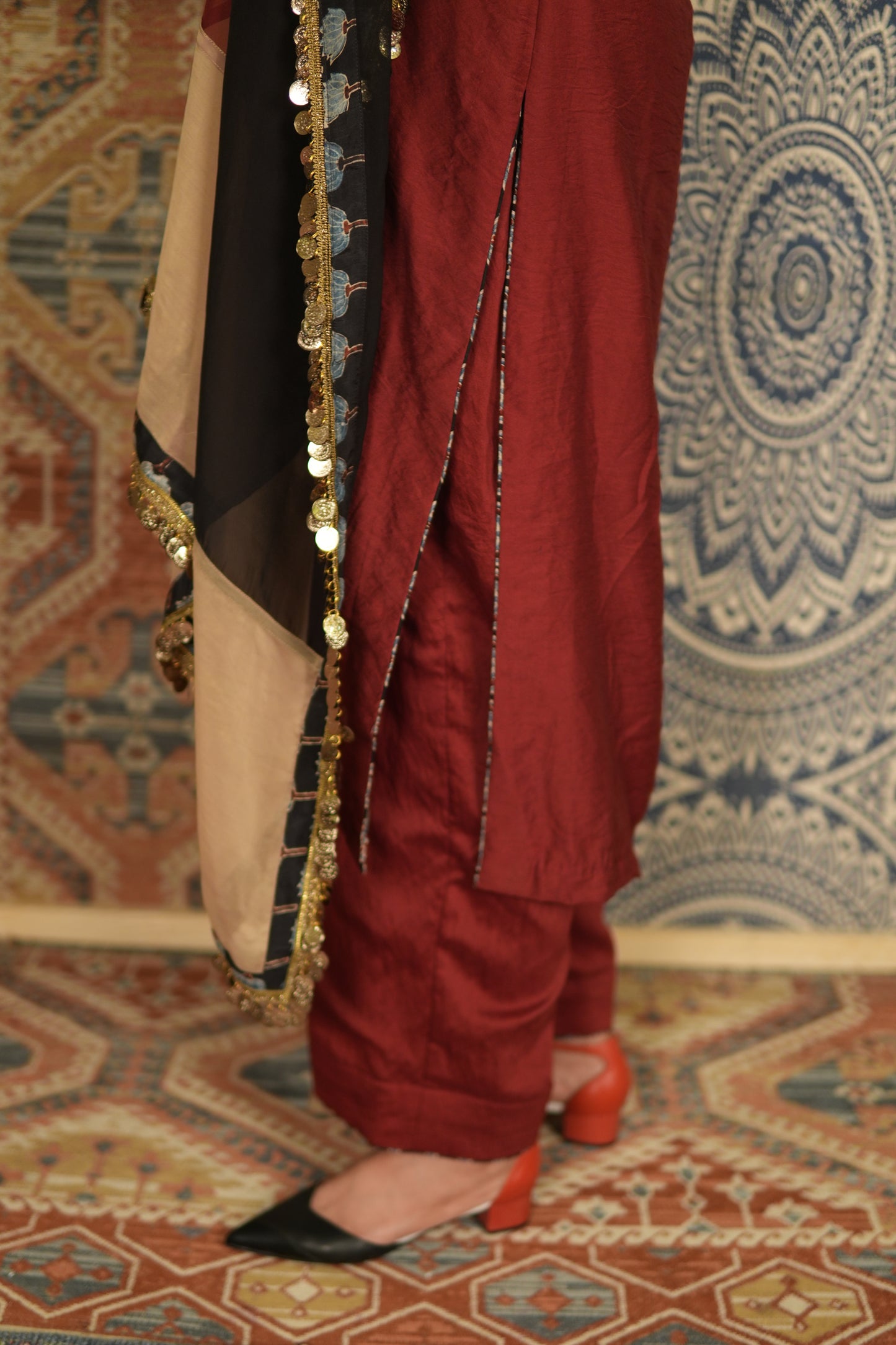GULAAB-BAAGH CHANDERI COTTON KURTA SET