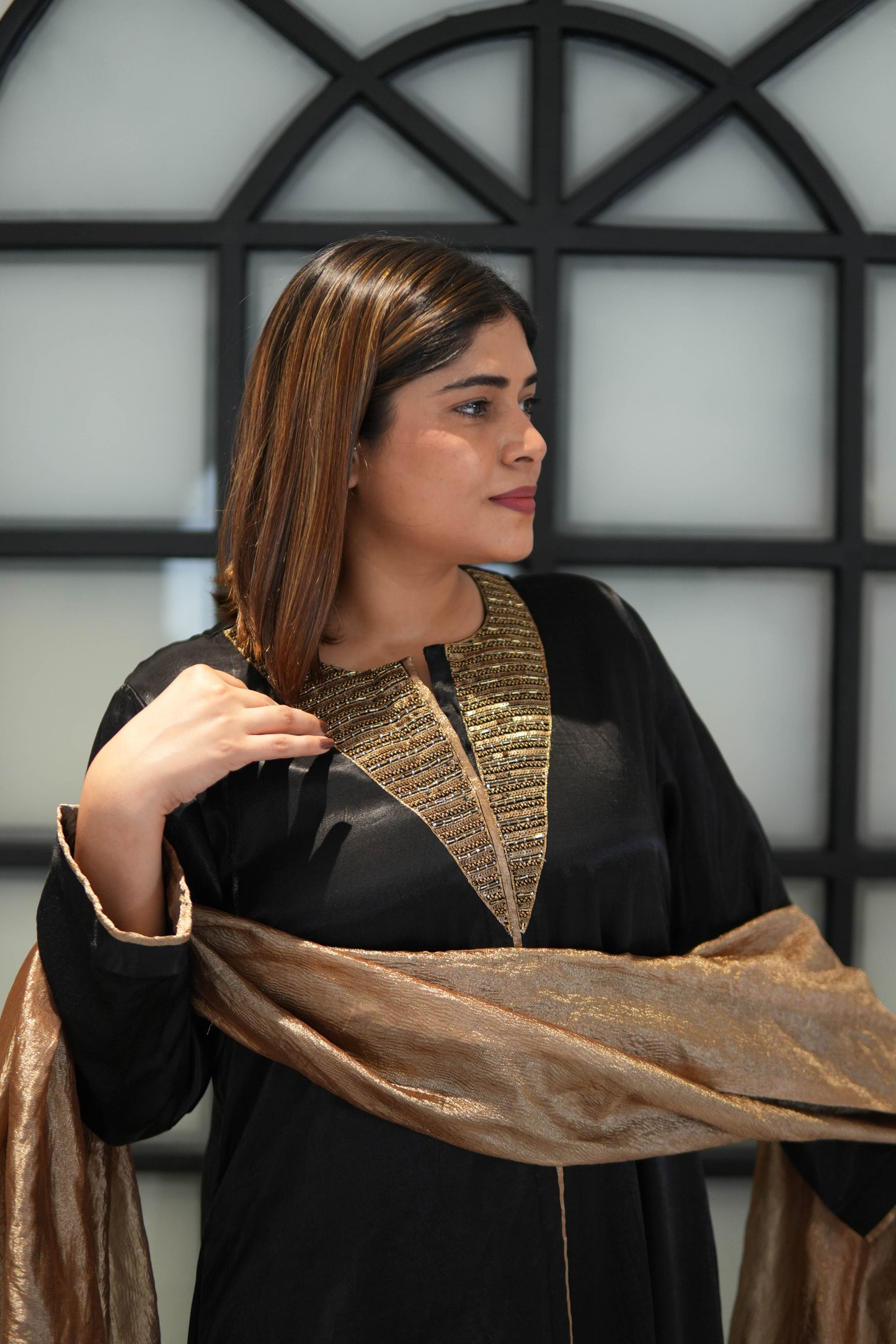 NOOR-E-SHAAM MASHRU SILK KURTA SET