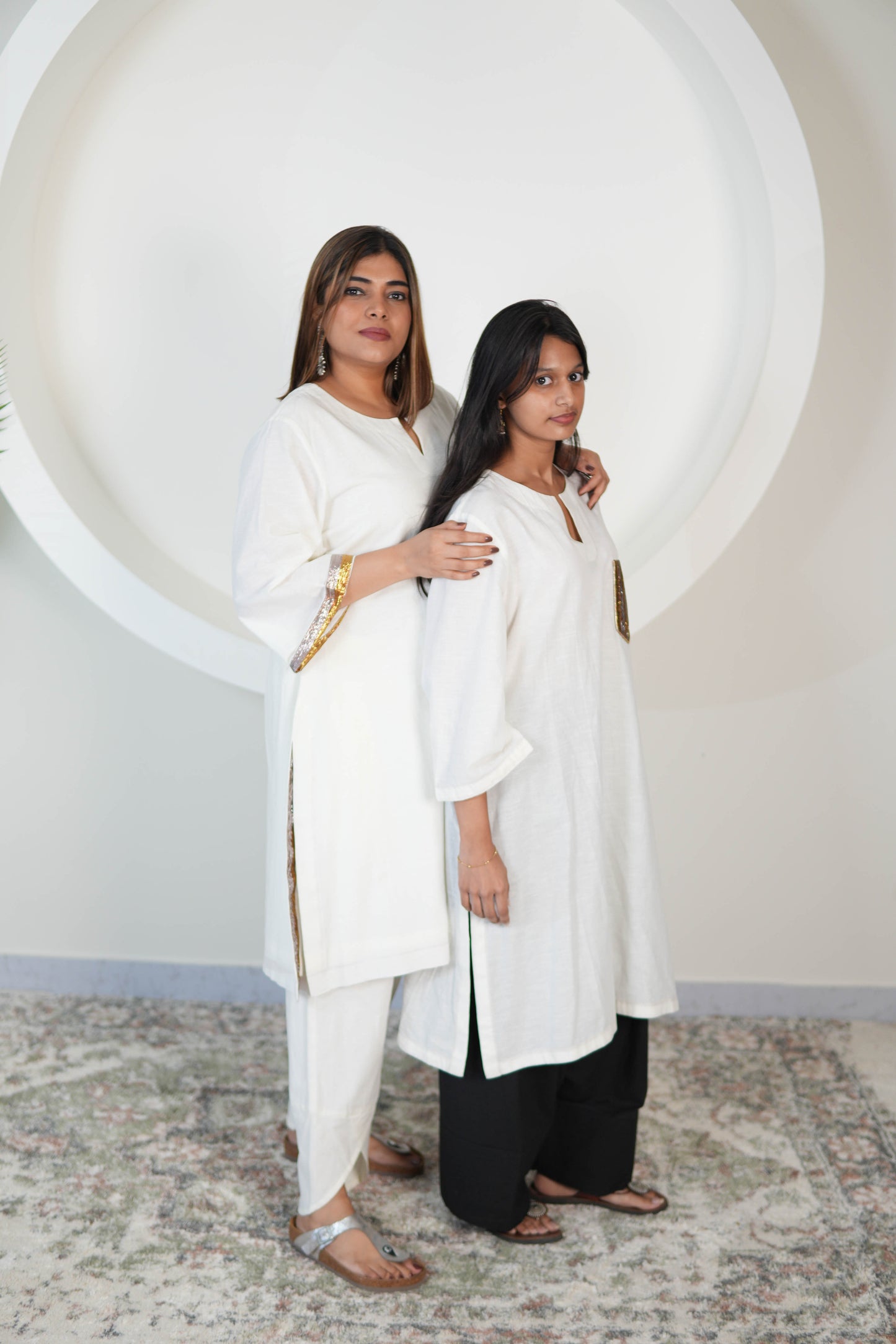 SAFAID SLUB COTTON KURTA AND PANTS