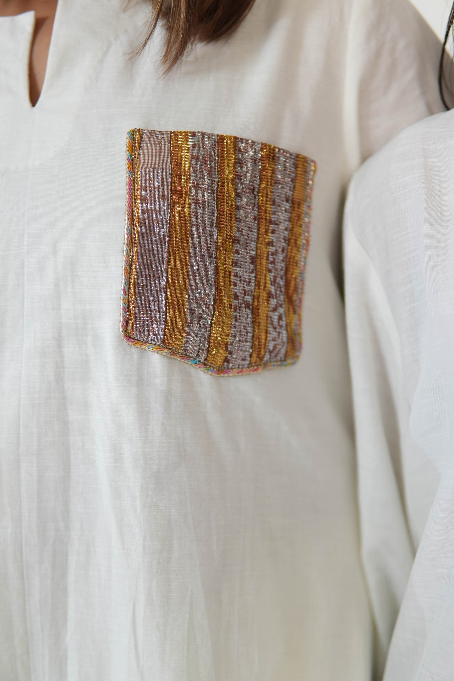 SAFAID SLUB COTTON KURTA AND PANTS