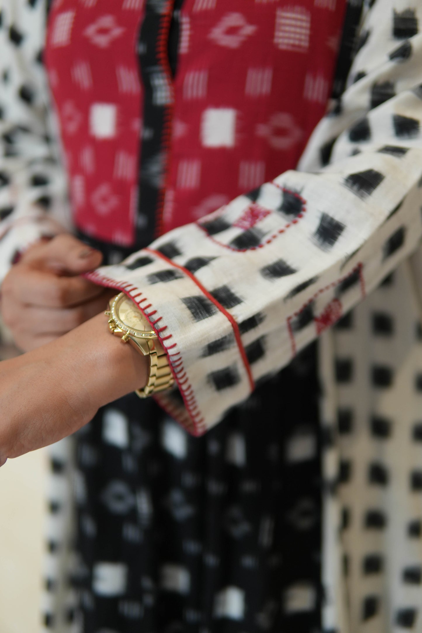 RANGREZ IKKAT MAXI LONG DRESS