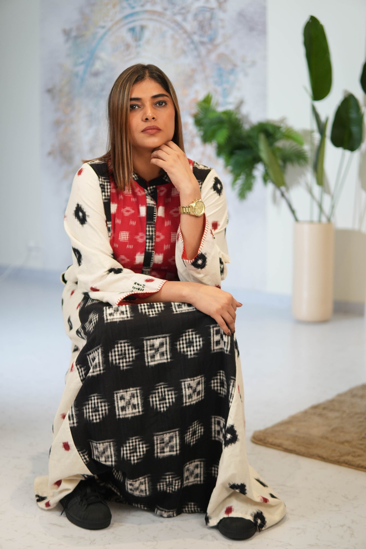 RAAGMALA IKKAT LONG DRESS