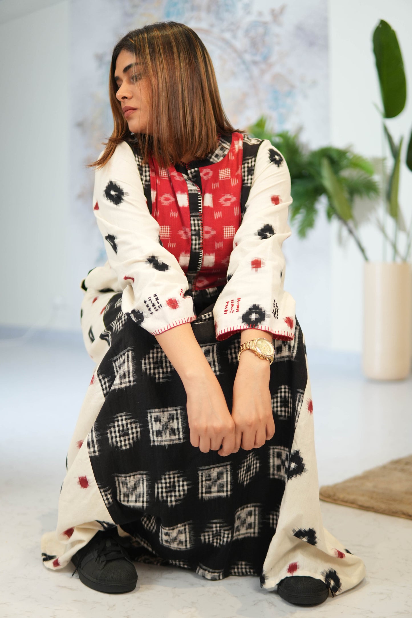 RAAGMALA IKKAT LONG DRESS