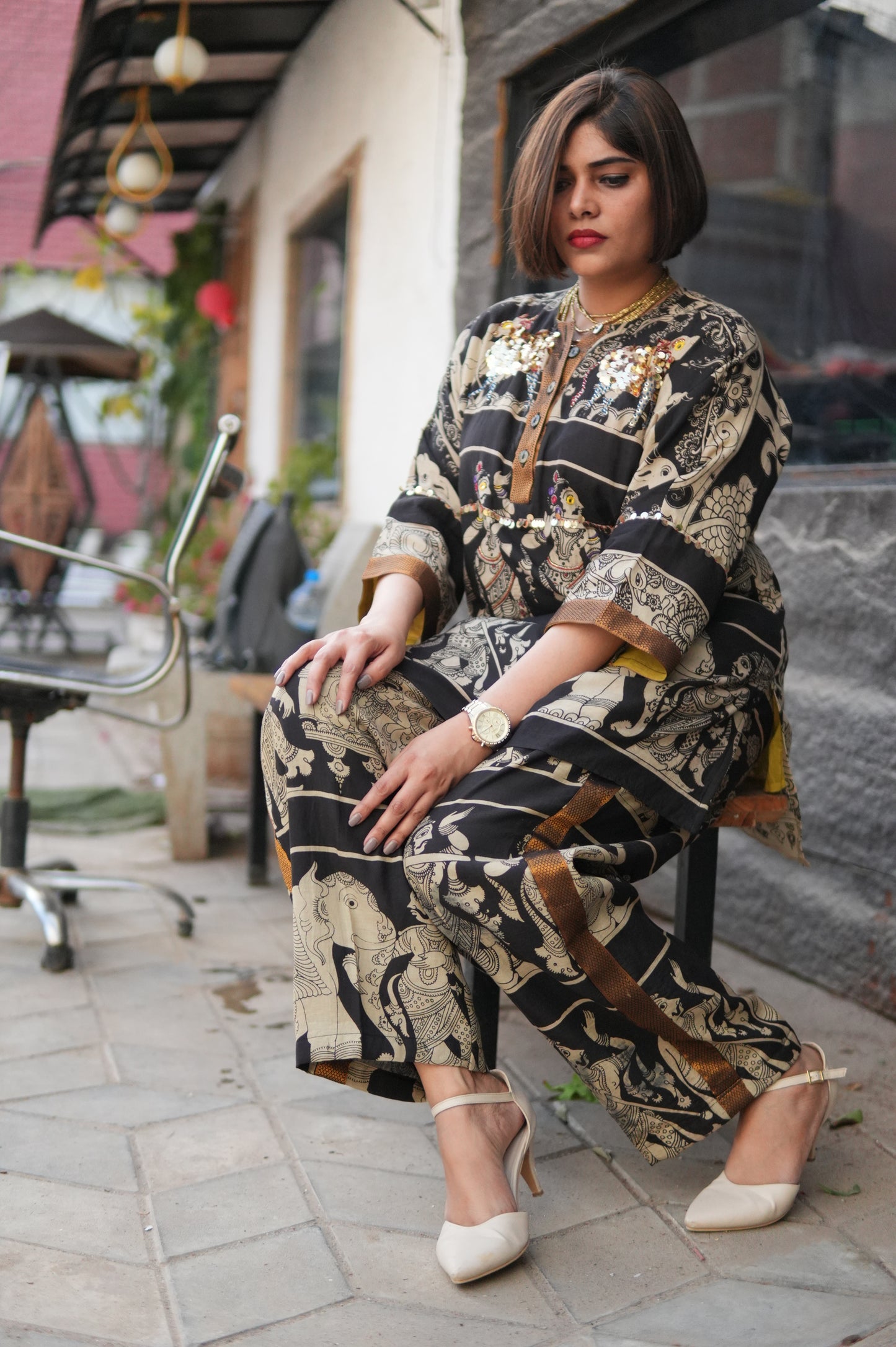 KALAM SHORT KURTA AND PANTS