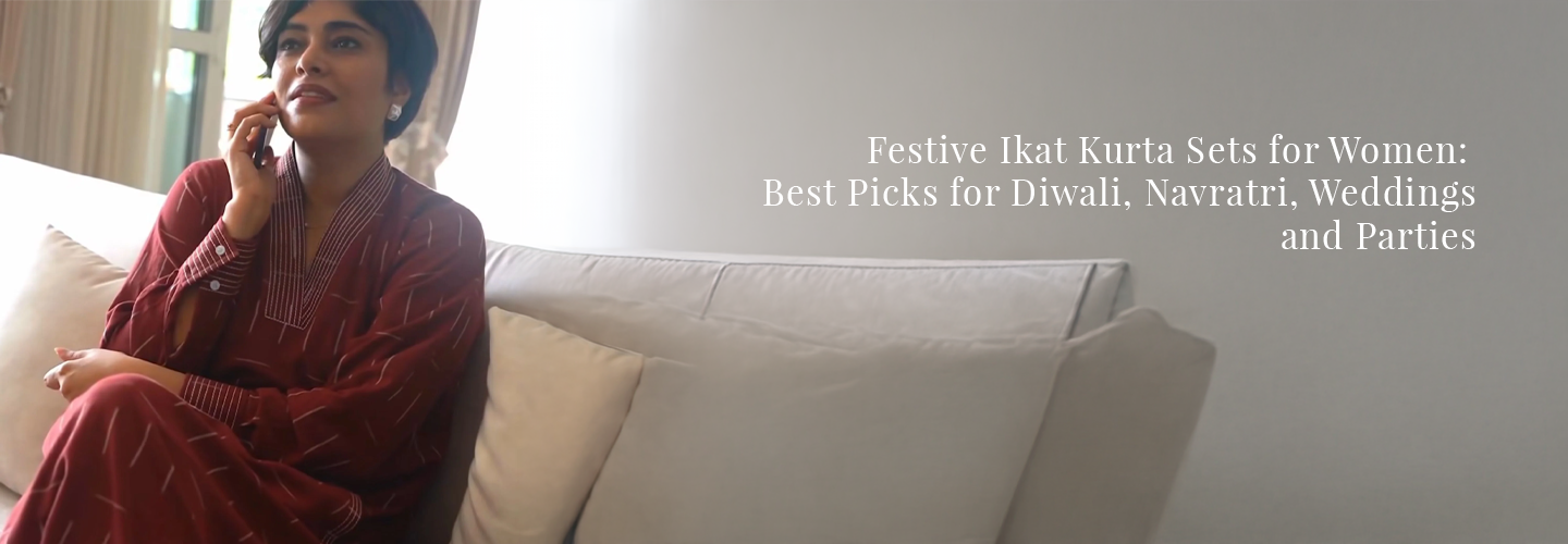 Festive Ikat Kurta Sets for Women: Best Picks for Diwali, Navratri, Weddings and Parties