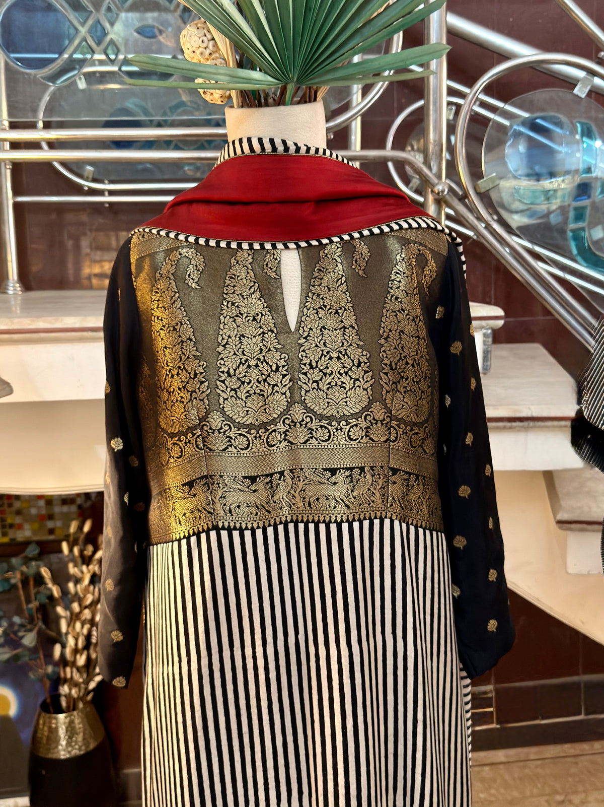 Ratree Ajrakh Suit Set with Dupatta for Women