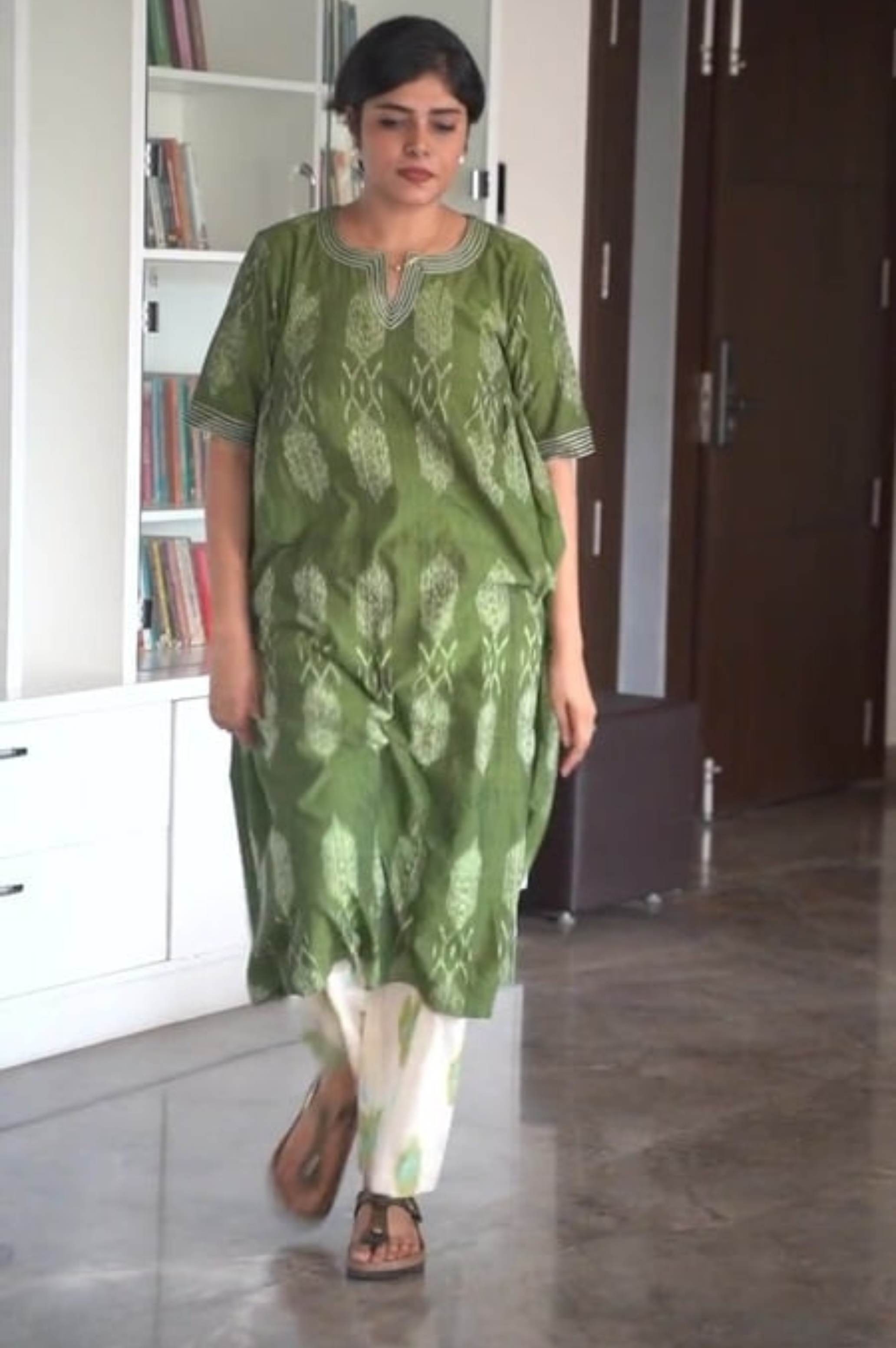 Panna Ikkat Kurta Set with Pants for Women