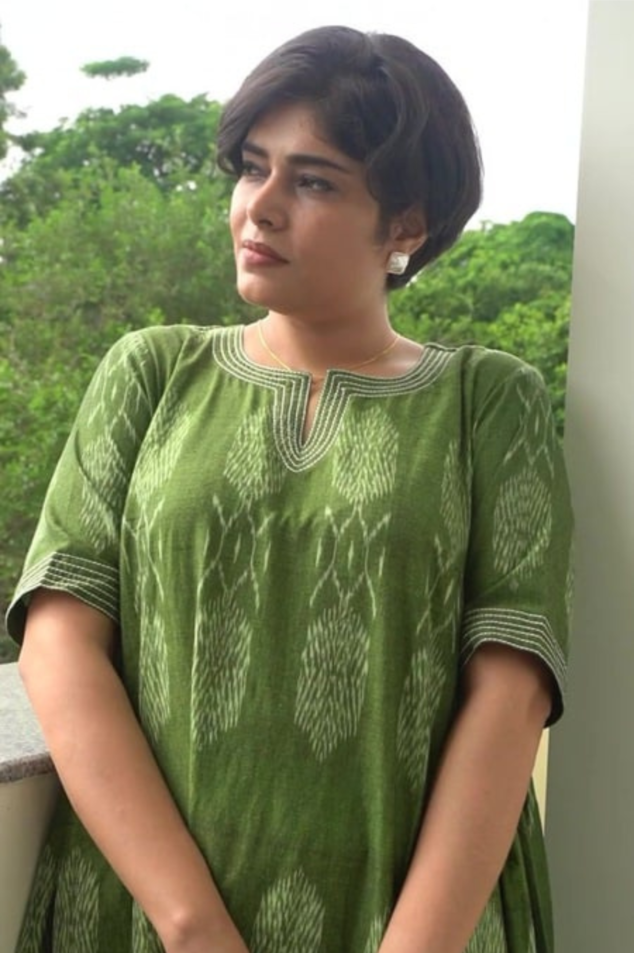 Panna Ikkat Kurta Set with Pants for Women