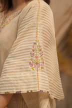 Noor-e-Paisley Chanderi Silk Kaftan Set for Women