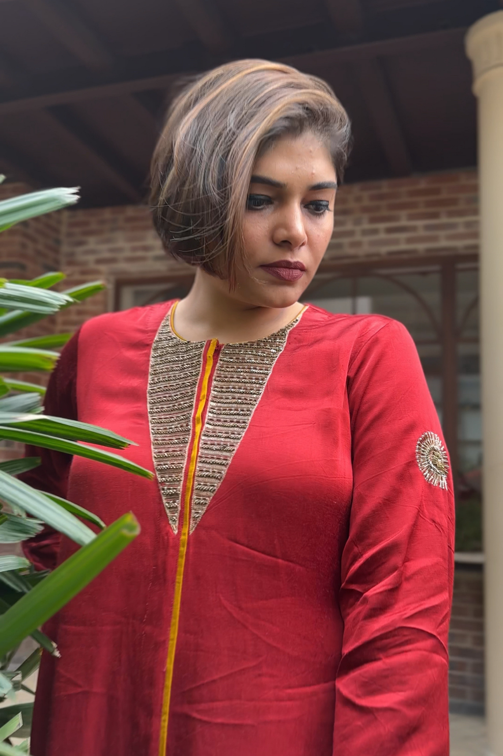 Mashru Laal Ishq Co-ord Set for Women | Mashru Silk Kurta & Pants