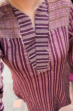 HOSANNA PURPLE KURTA AND PANTS SET