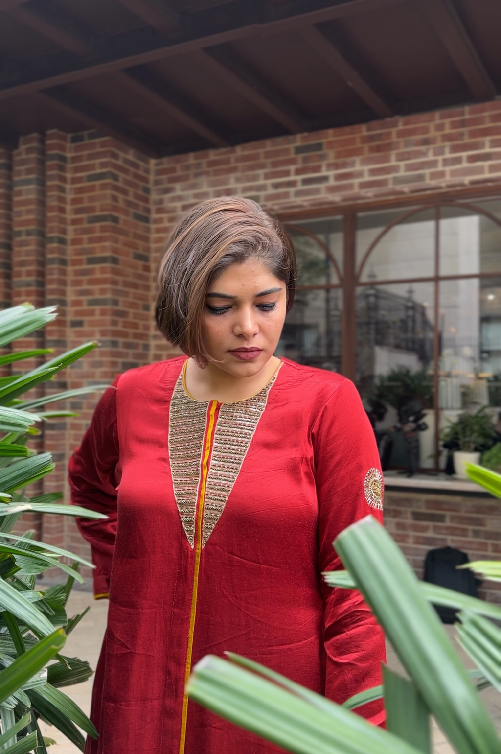 Mashru Laal Ishq Co-ord Set for Women | Mashru Silk Kurta & Pants