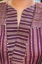 HOSANNA PURPLE KURTA AND PANTS SET