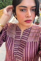 HOSANNA PURPLE KURTA AND PANTS SET