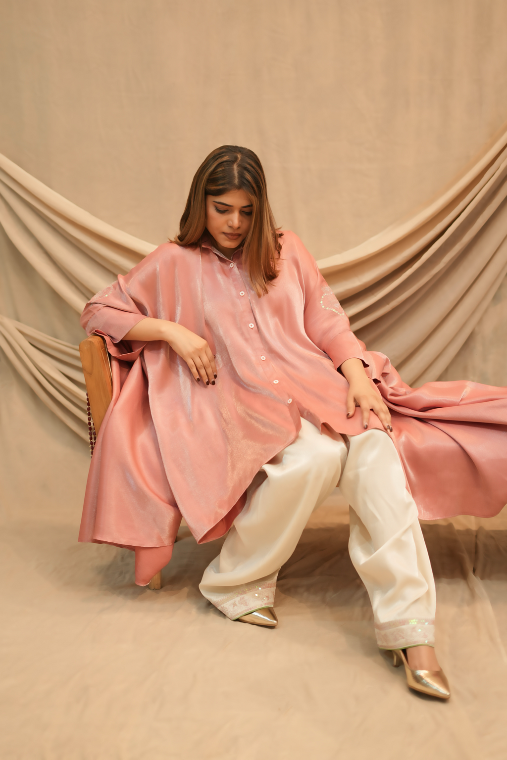 Meharbano Festive Shirt Kaftan Set