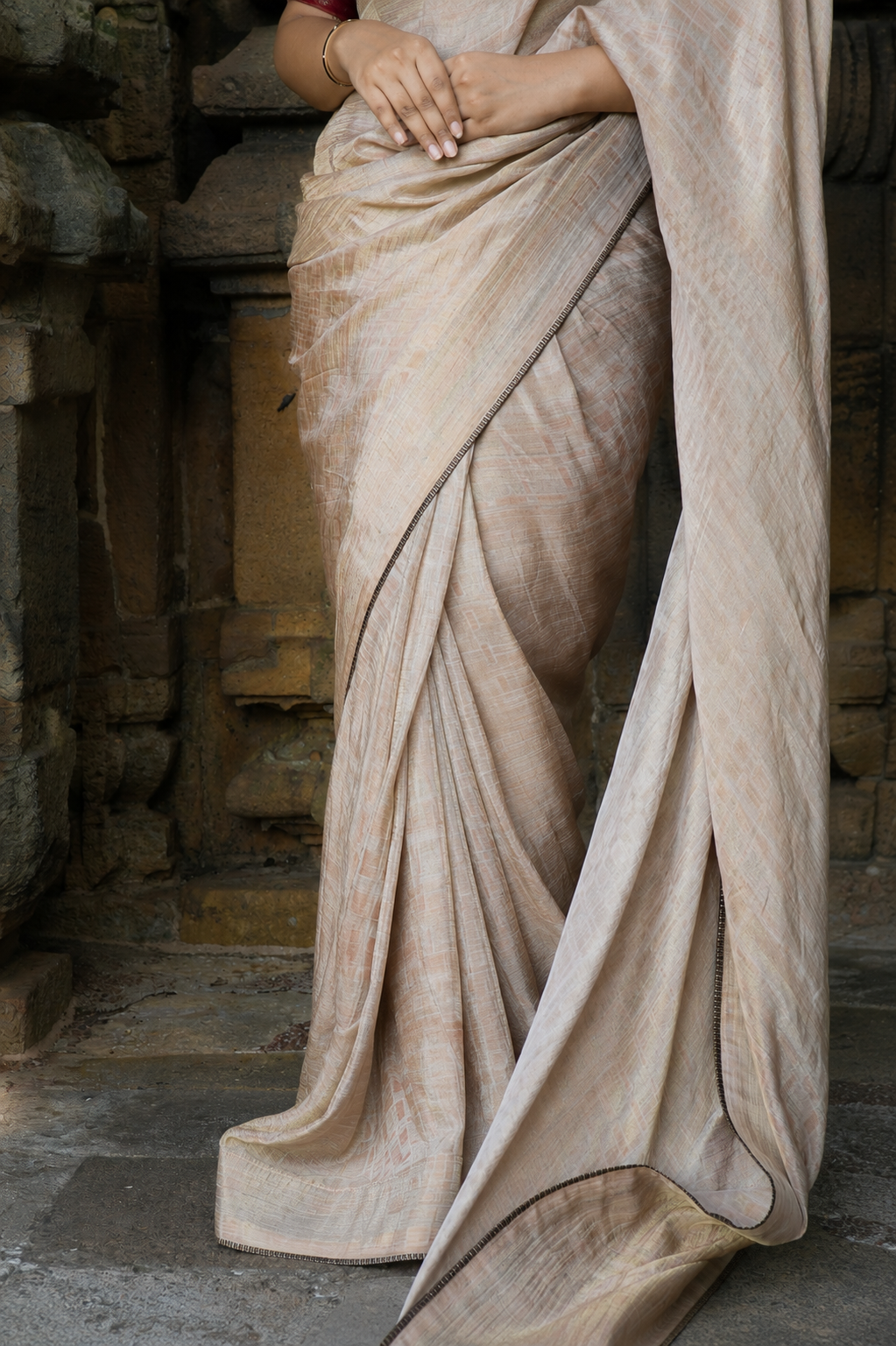 PRATIBIMB CRUSHED TISSUE CHANDERI SAREE