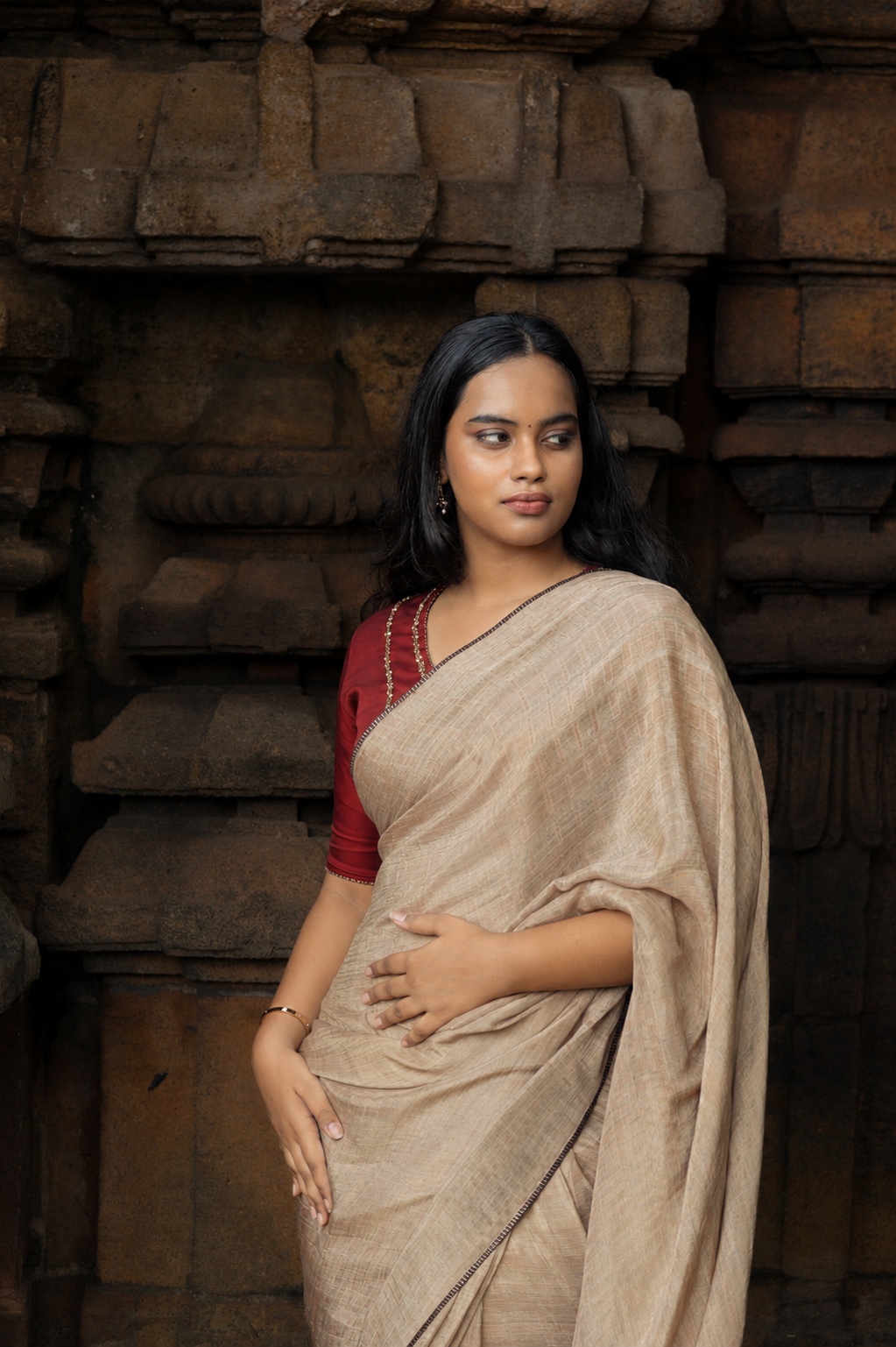 PRATIBIMB CRUSHED TISSUE CHANDERI SAREE