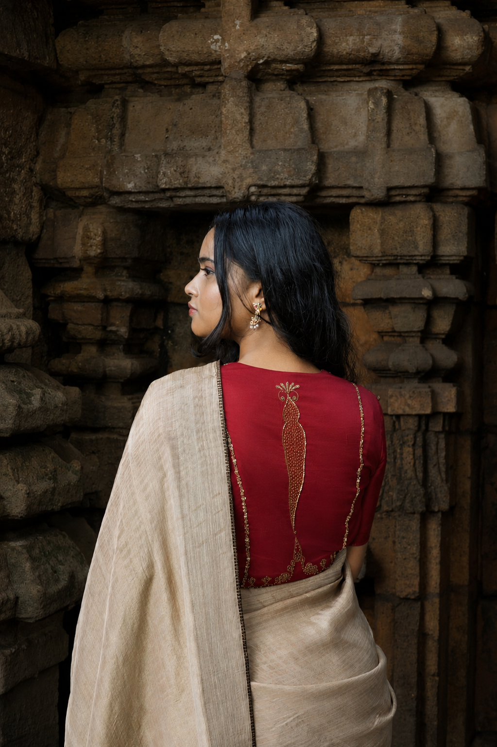 PRATIBIMB CRUSHED TISSUE CHANDERI SAREE