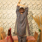 Neelambara Ajrakh Choga and Pants