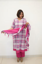 PERIWINKLE TUNIC SET WITH SCARF