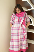 PERIWINKLE TUNIC SET WITH SCARF