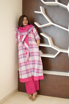 PERIWINKLE TUNIC SET WITH SCARF