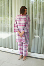 MISRI CHECKERED HANDLOOM COTTON  TUNIC AND PANTS