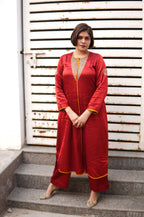 Mashru Laal Ishq Co-ord Set for Women | Mashru Silk Kurta & Pants