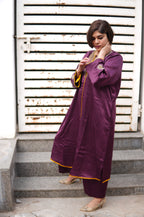 Mashru Purple Ishq Co-ord Set for Women