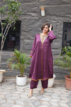 Mashru Purple Ishq Co-ord Set for Women