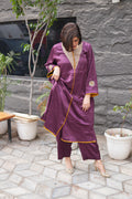 Mashru Purple Ishq Co-ord Set for Women