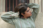 LEHAR LINEN A-LINE CLOSED GHERA LONG KURTA WITH PANTS
