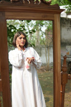 BAHAAR OFF-WHITE AND BEIGE SHIRT KURTA AND CHECKERED PANTS