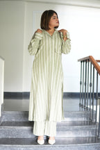 NAZM LINEN LONG SLEEVES KURTA AND PANTS