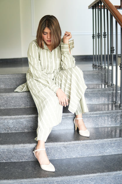 NAZM LINEN LONG SLEEVES KURTA AND PANTS