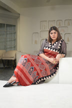 Sinduri II Ajrakh Modal Silk Kaftan Set for Women