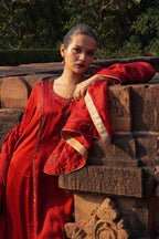 NAAYIKA Hand-Embroidered Pure Modal Silk Kurta Set