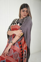 Sinduri II Ajrakh Modal Silk Kaftan Set for Women