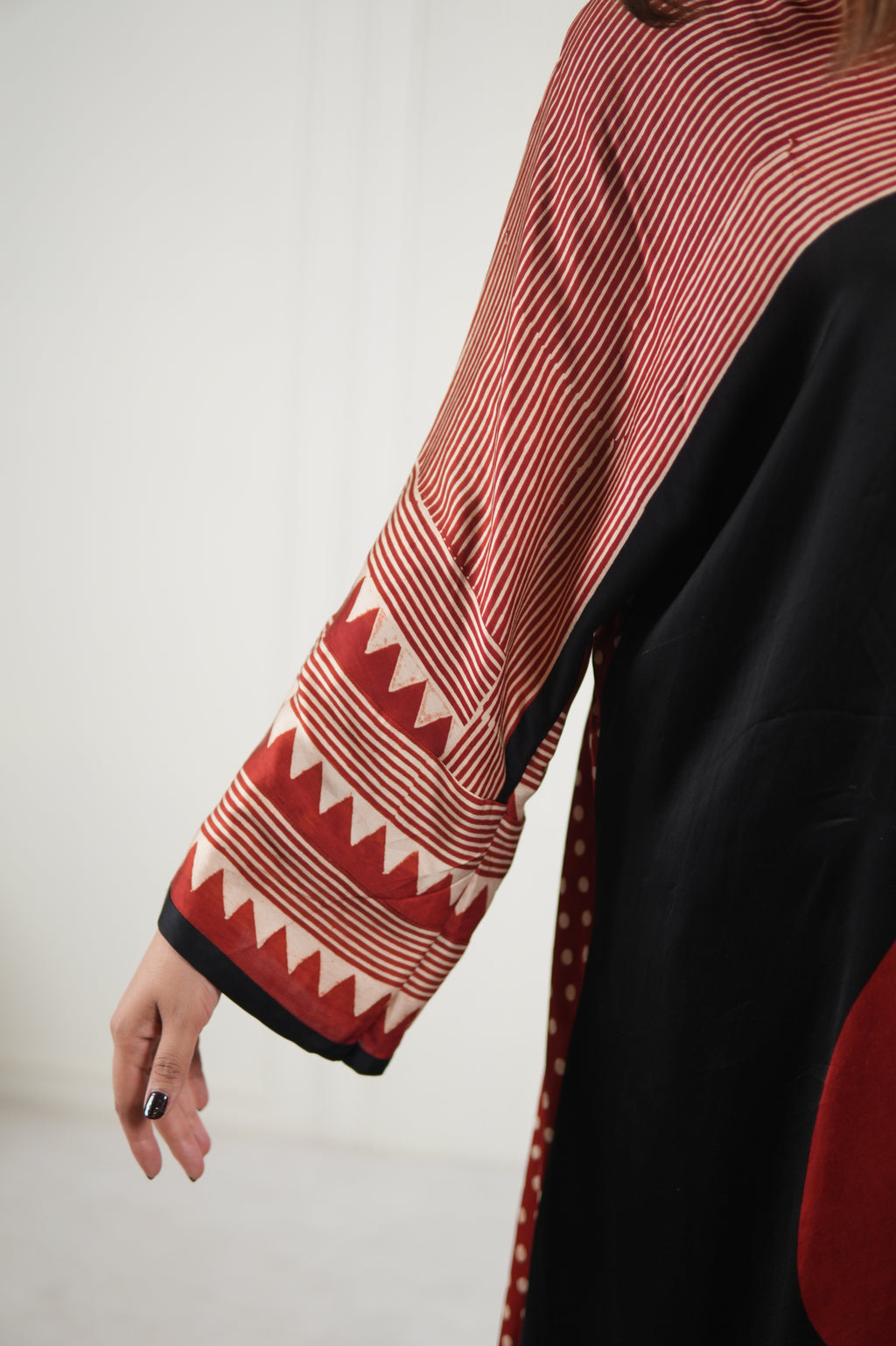 Sinduri I Ajrakh Modal Silk Kaftan Set for Women