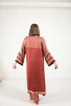 Sinduri I Ajrakh Modal Silk Kaftan Set for Women