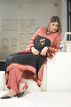 Sinduri I Ajrakh Modal Silk Kaftan Set for Women