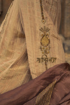 NAAYIKA CHANDAN Hand-Embroidered Pure Modal Silk Kurta Set