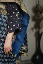 NEEL AJRAKH KURTA PANTS AND DUPATTA SET